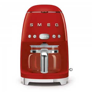 Кафемашина за шварц кафе SMEG DCF02RDEU - цвят червен